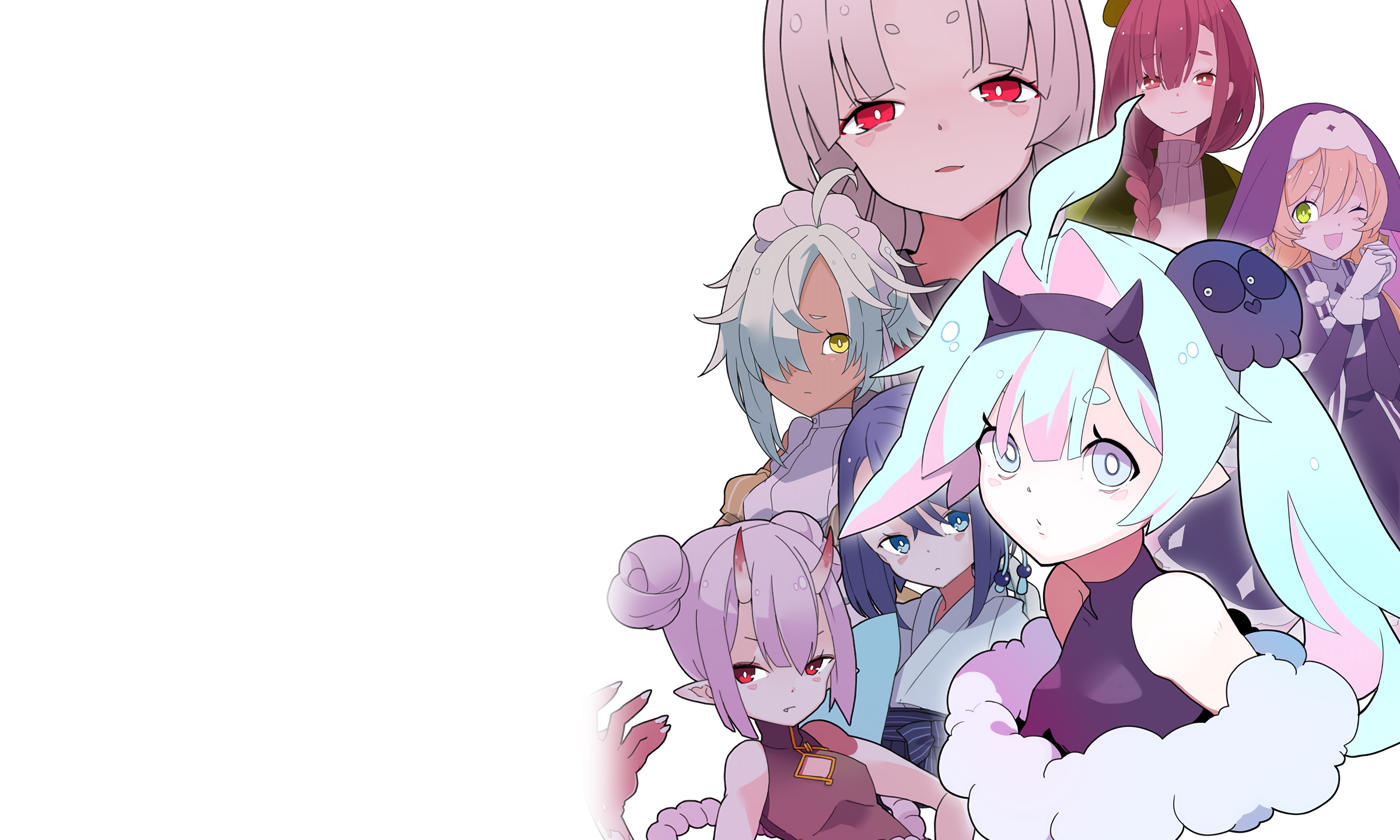 六魔天のキャラクターたちが並ぶメインビジュアル